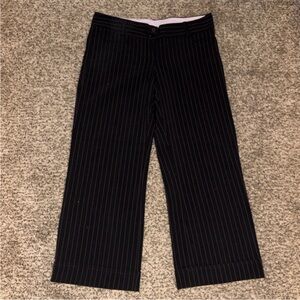 Julies Closet Juniors Black Pinstripe Wide-Leg Dress Pants Size 5.